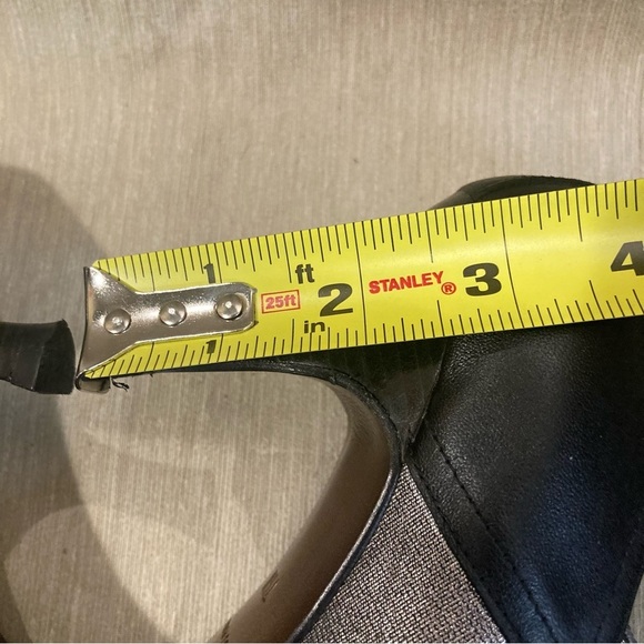 DONALD PLINER Sz 7.5N Pointy Black and Metallic Witchcore Heels Zipper Shoes - Picture 7 of 11